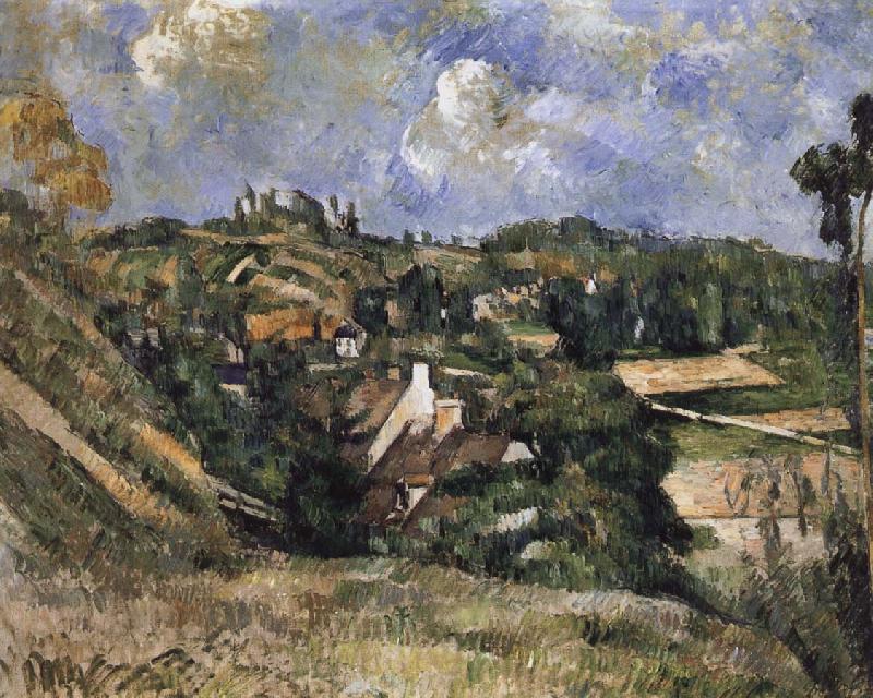 Paul Cezanne Pang map nearby houses Schwarz china oil painting image